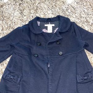 Like new black Janie and Jack cotton pea coat